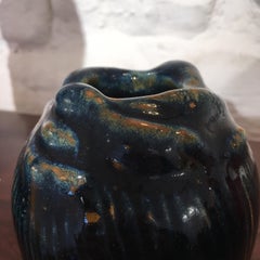 Axel Salto 's Vase Model 21451 in Deep Cobalt Blue Signed Salto Dated from 1957
