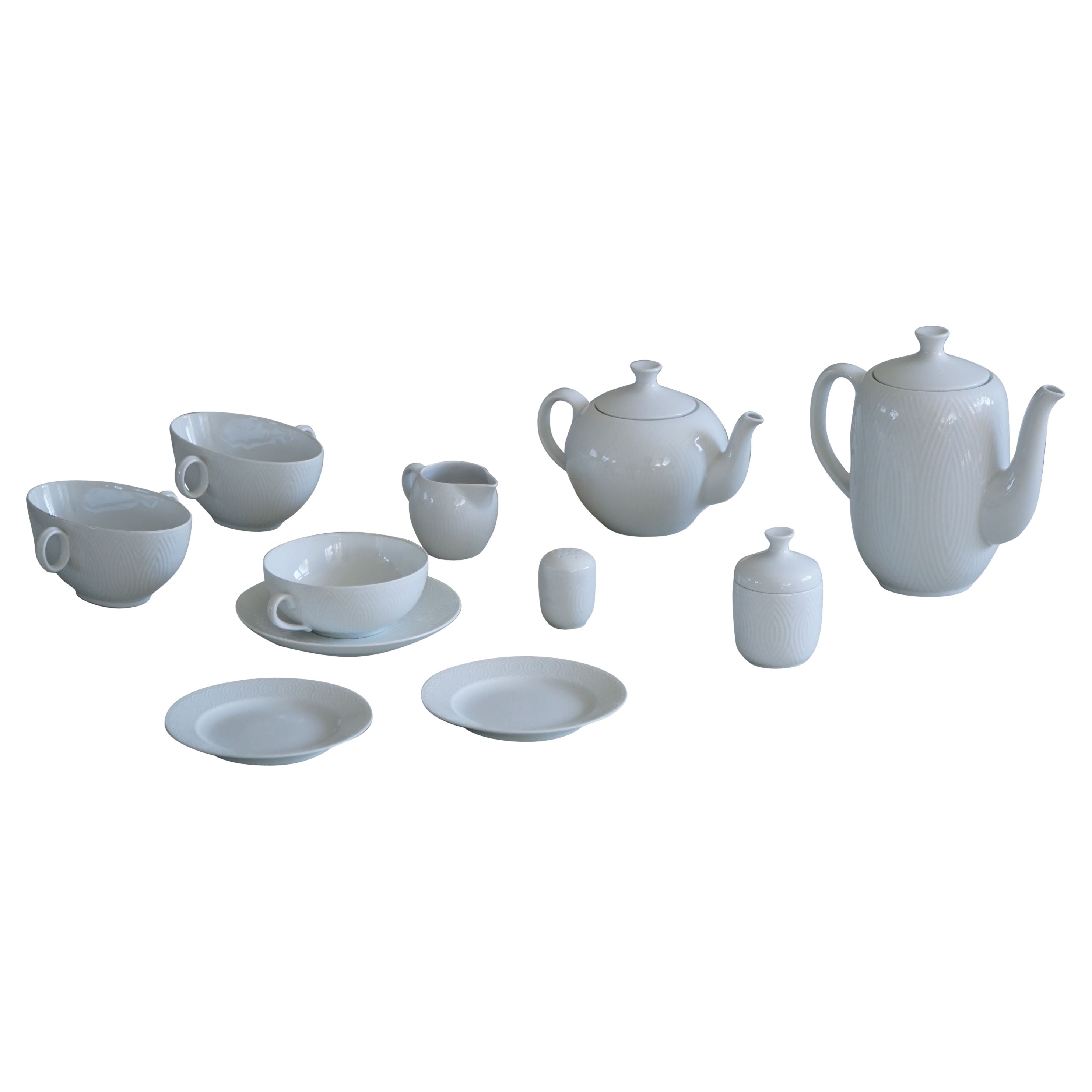 Axel Salto, Service-Set aus Porzellan von Royal Copenhagen, Mitte des Jahrhunderts, 1956