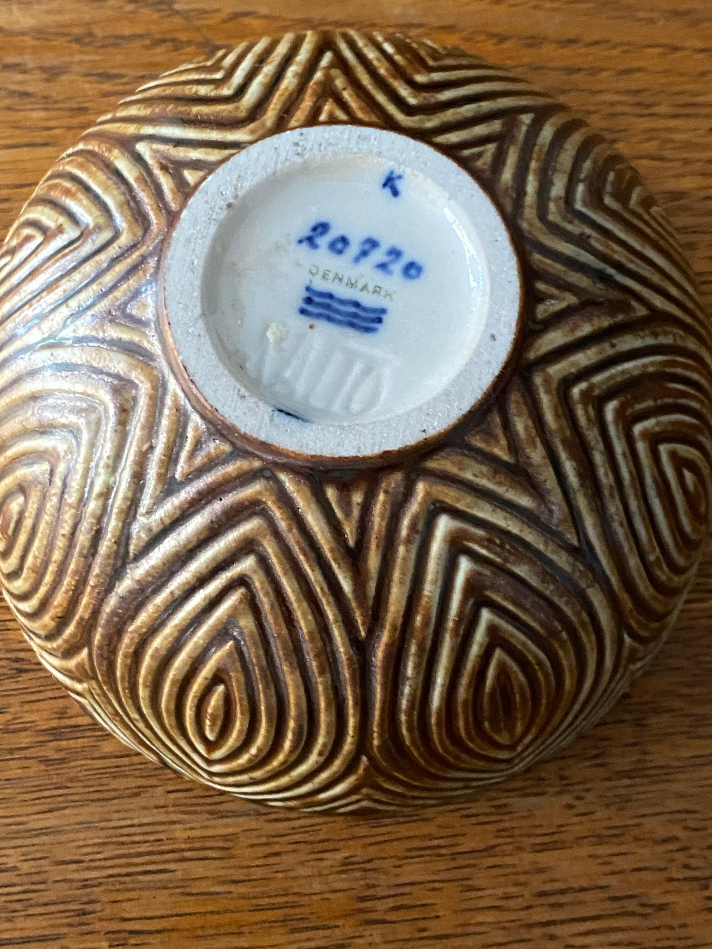 Danish Axel Salto, Small Decorative Bowl, Stoneware, Royal Copenhagen, Denmark, 1950s