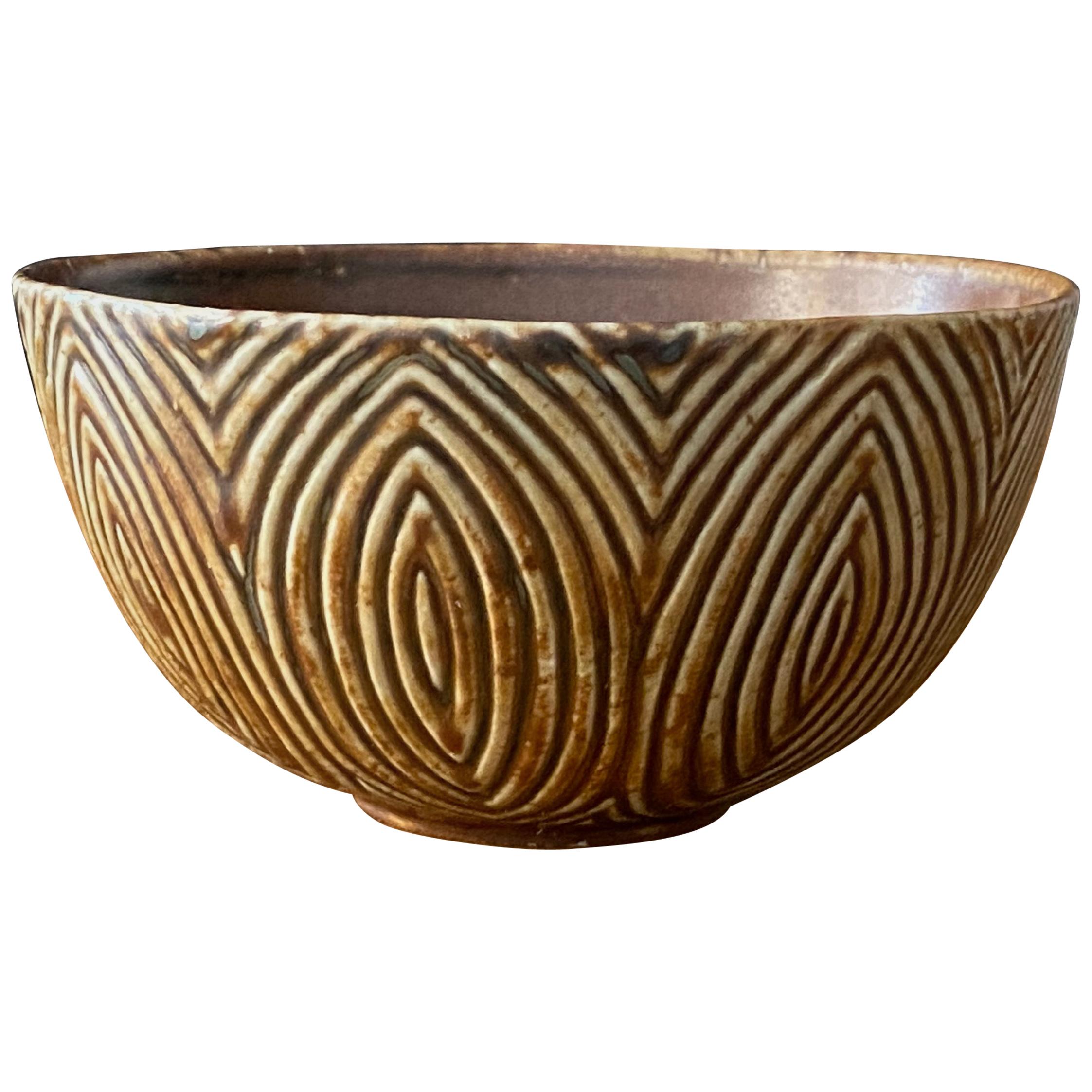 Axel Salto, Small Decorative Bowl, Stoneware, Royal Copenhagen, Denmark, 1950s