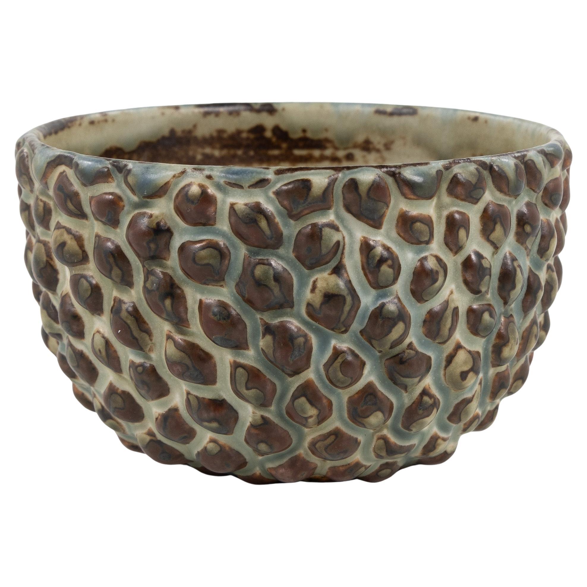 Stoneware bowl in 'Sung' glaze by Axel Salto For Sale