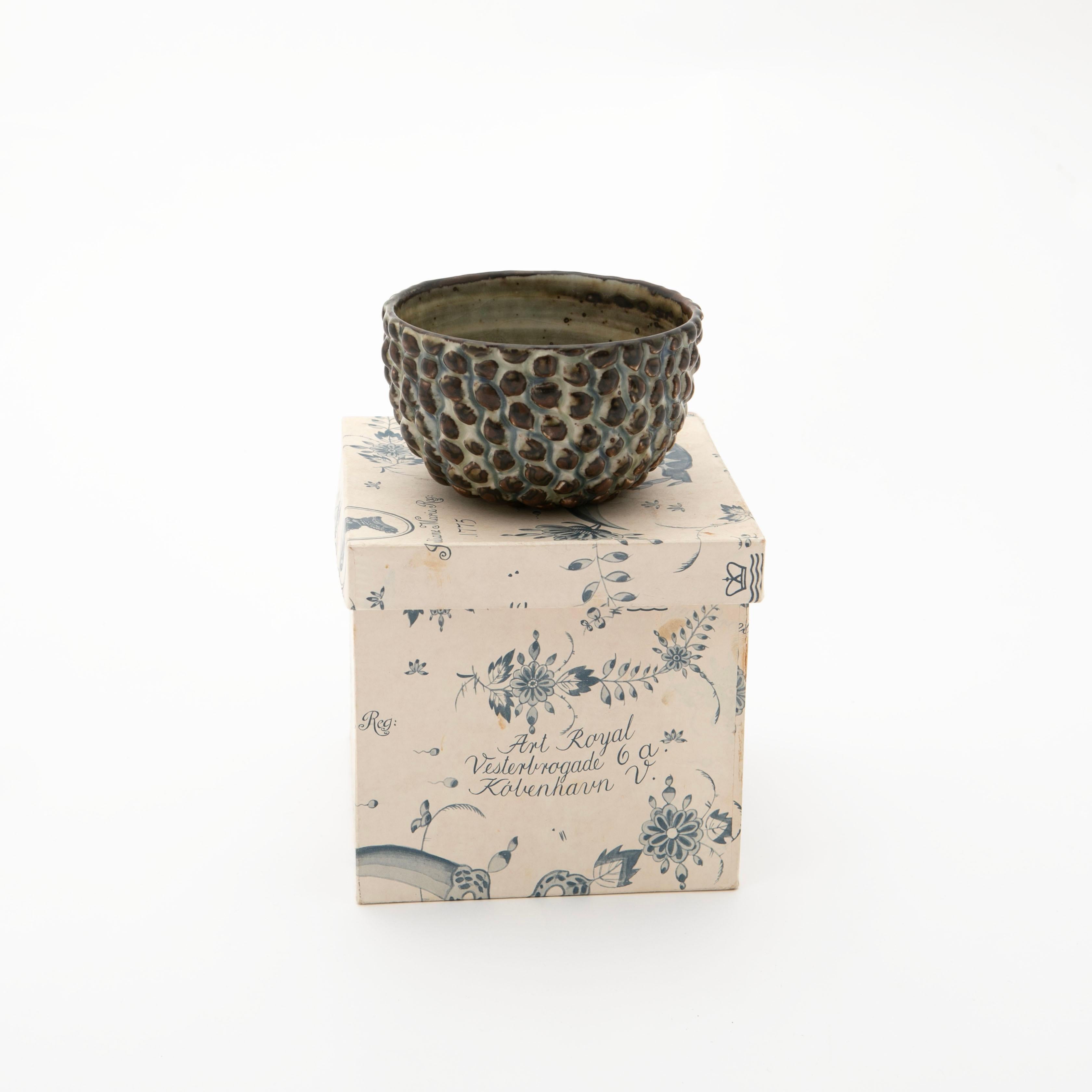 Vase en grès Axel Salto Style Budding avec glaçure Sung pour Royal Copenhagen 4