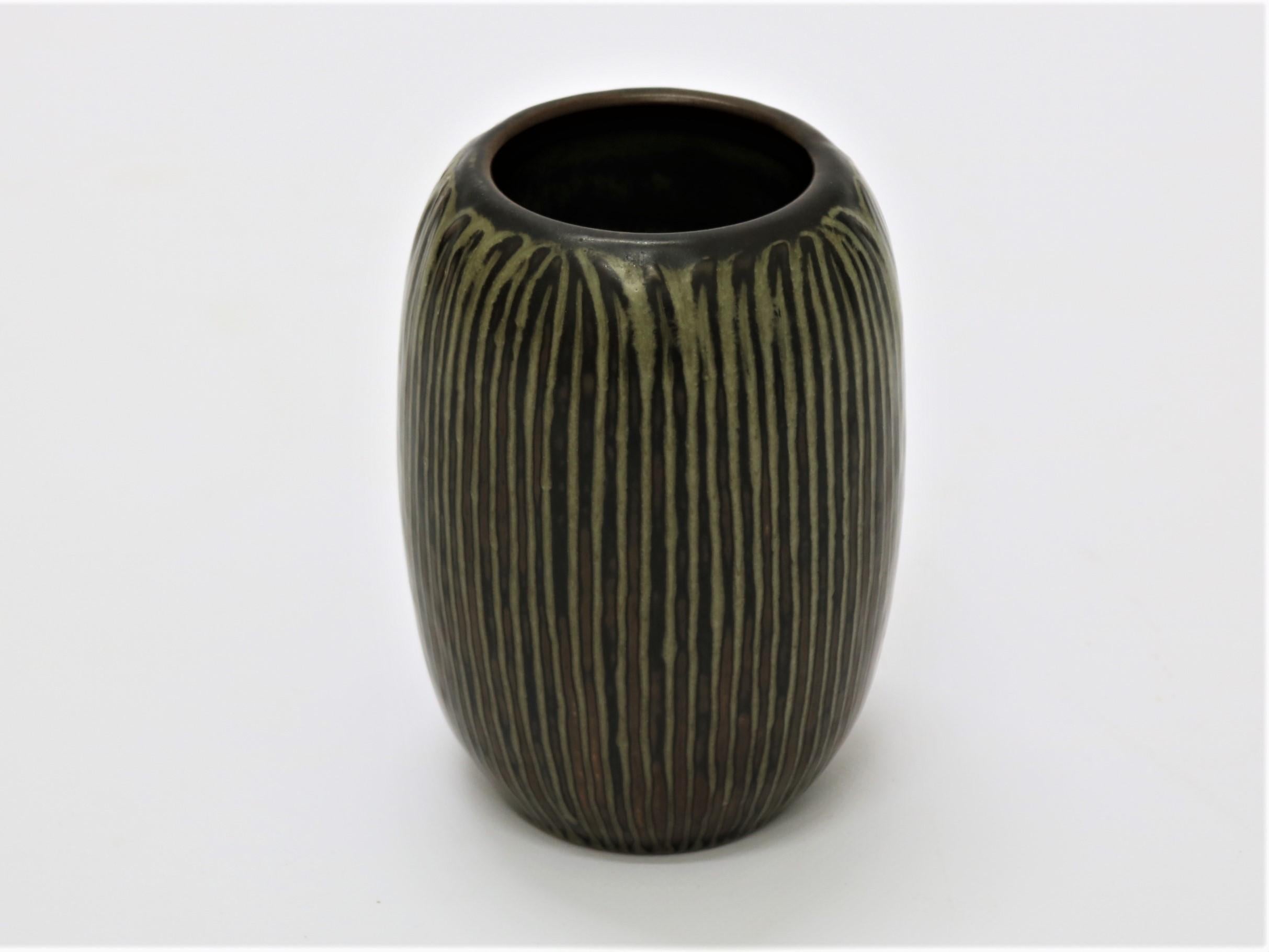 Axel Salto Stoneware Vase for Royal Copenhagen In Excellent Condition In Odense, DK