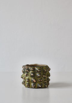 Axel Salto Stoneware Vase in Sprouting Style with Solfatara Glazing, 1944