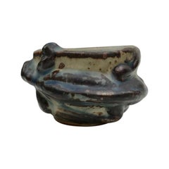 Vintage Axel Salto, Stoneware Vase with Salamander, Royal Copenhagen, 1940s