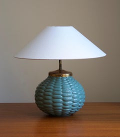 Axel Salto, Table Lamp "Budding" Style, Stoneware, P. Ipsen Enke, Denmark C 1945