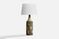Axel Salto, Tischlampe, Steingut, Dänemark, 1940er Jahre