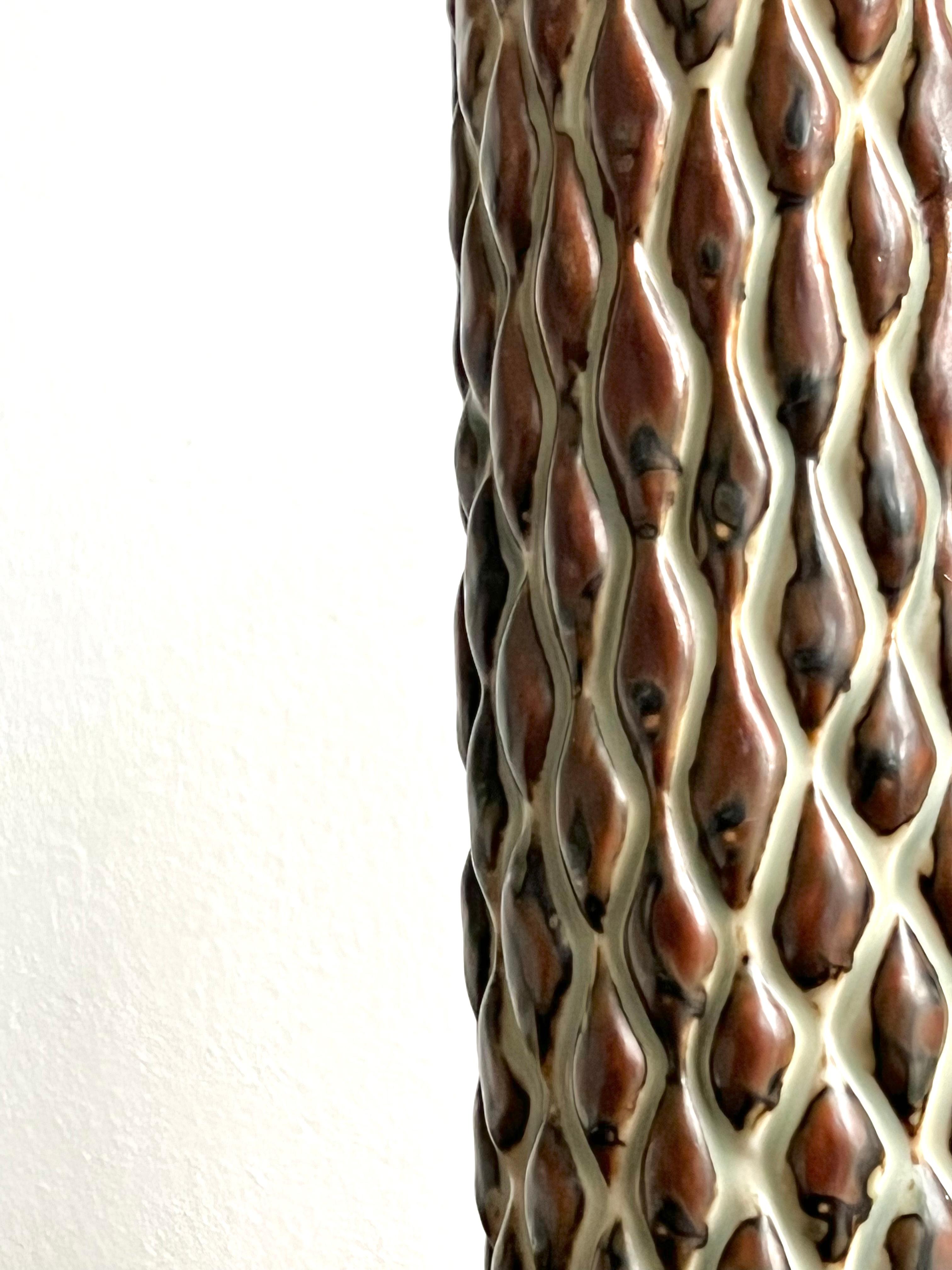Stoneware Axel Salto Vase for Royal Copenhagen, in His Pebbled Style, Produced 1970’s