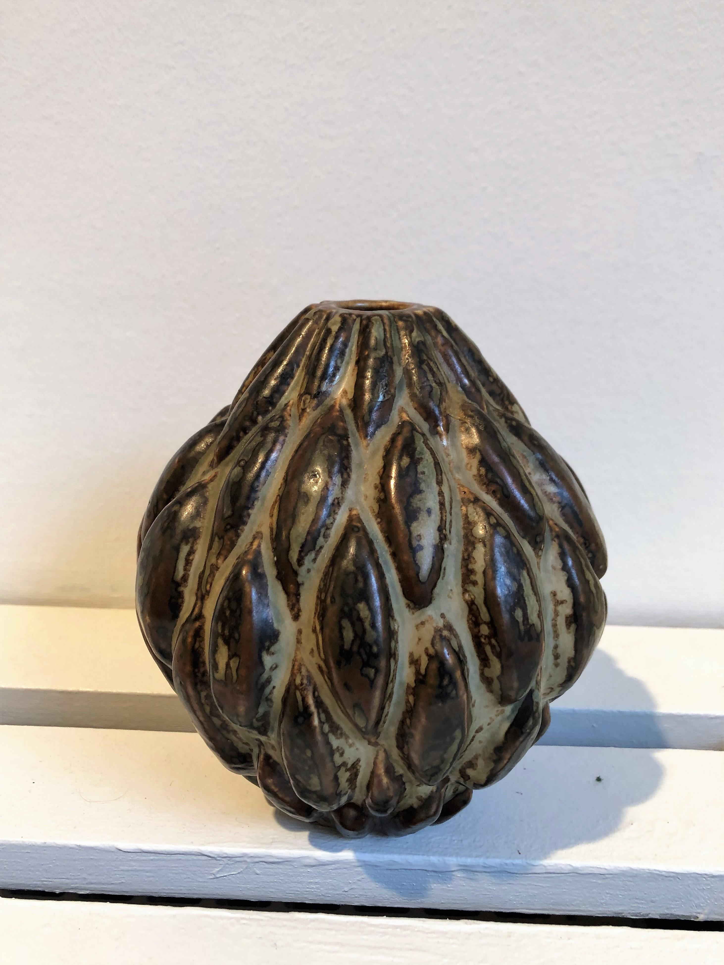 Axel Salto Vase in 'Sprouting' Style and Sung Glaze for Royal