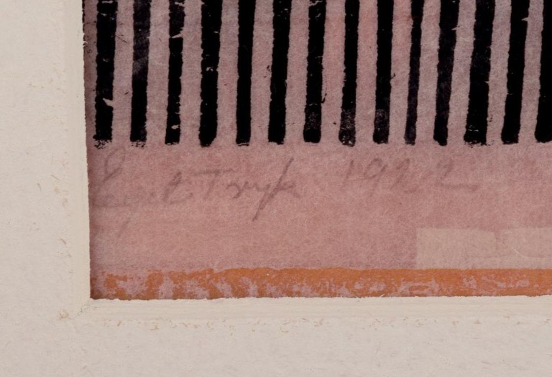 Axel Salto. Holzschnitt auf Japanpapier.  Zusammensetzung mit arrangierten Äpfeln. 1922. im Zustand „Hervorragend“ im Angebot in Copenhagen, DK