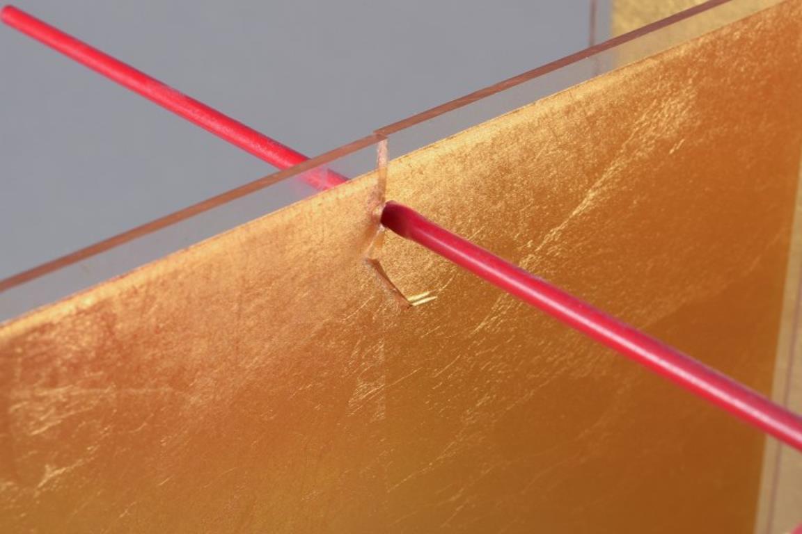 Axel Schmid per Ingo Maurer. Pendente da soffitto con montatura in metallo laccato rosso. in vendita 2