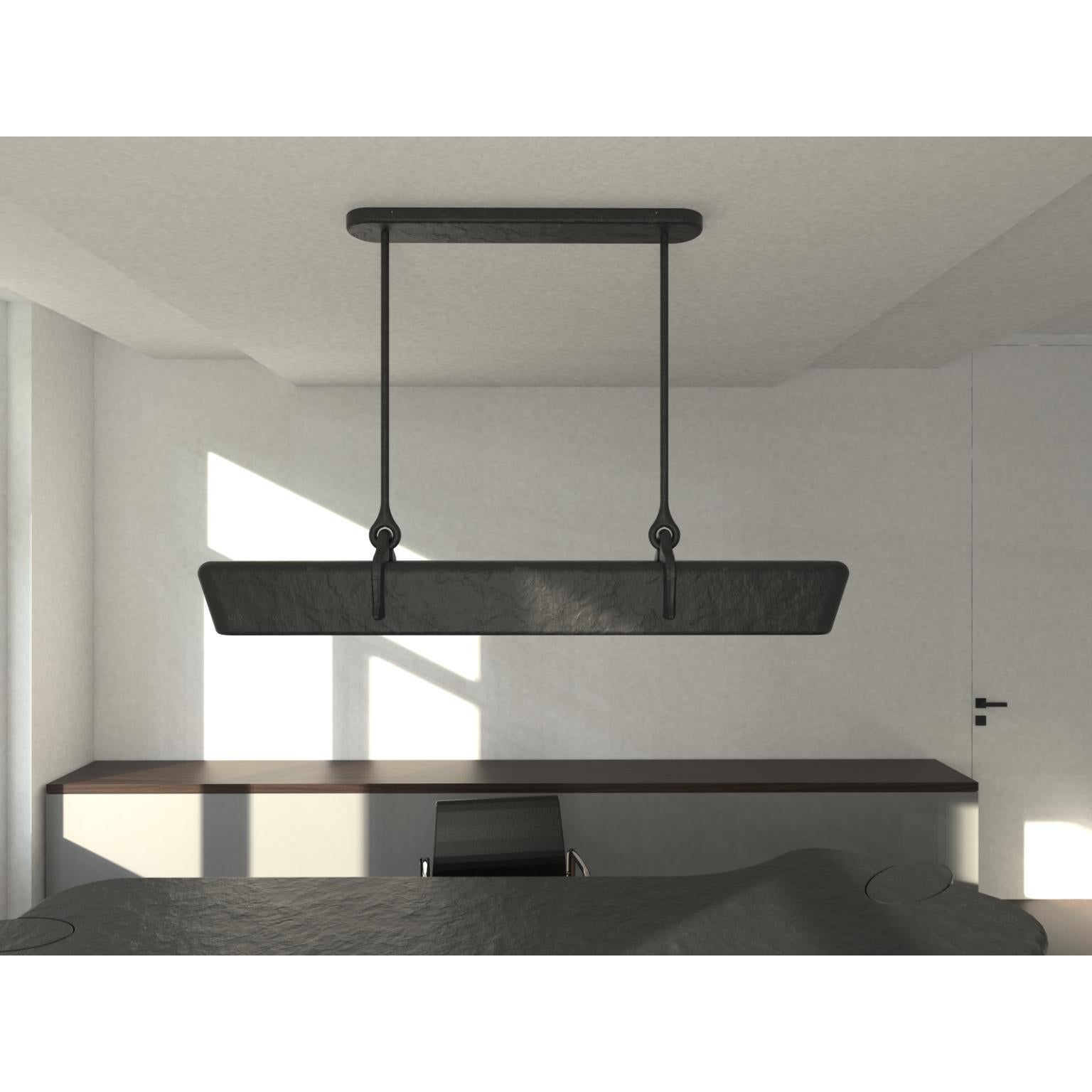 Blackened Axel Suspension Light by Michel Amar For Sale