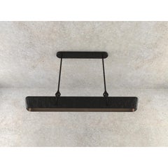 Suspension sculpturale contemporaine Axel en bronze noir par Michel Amar