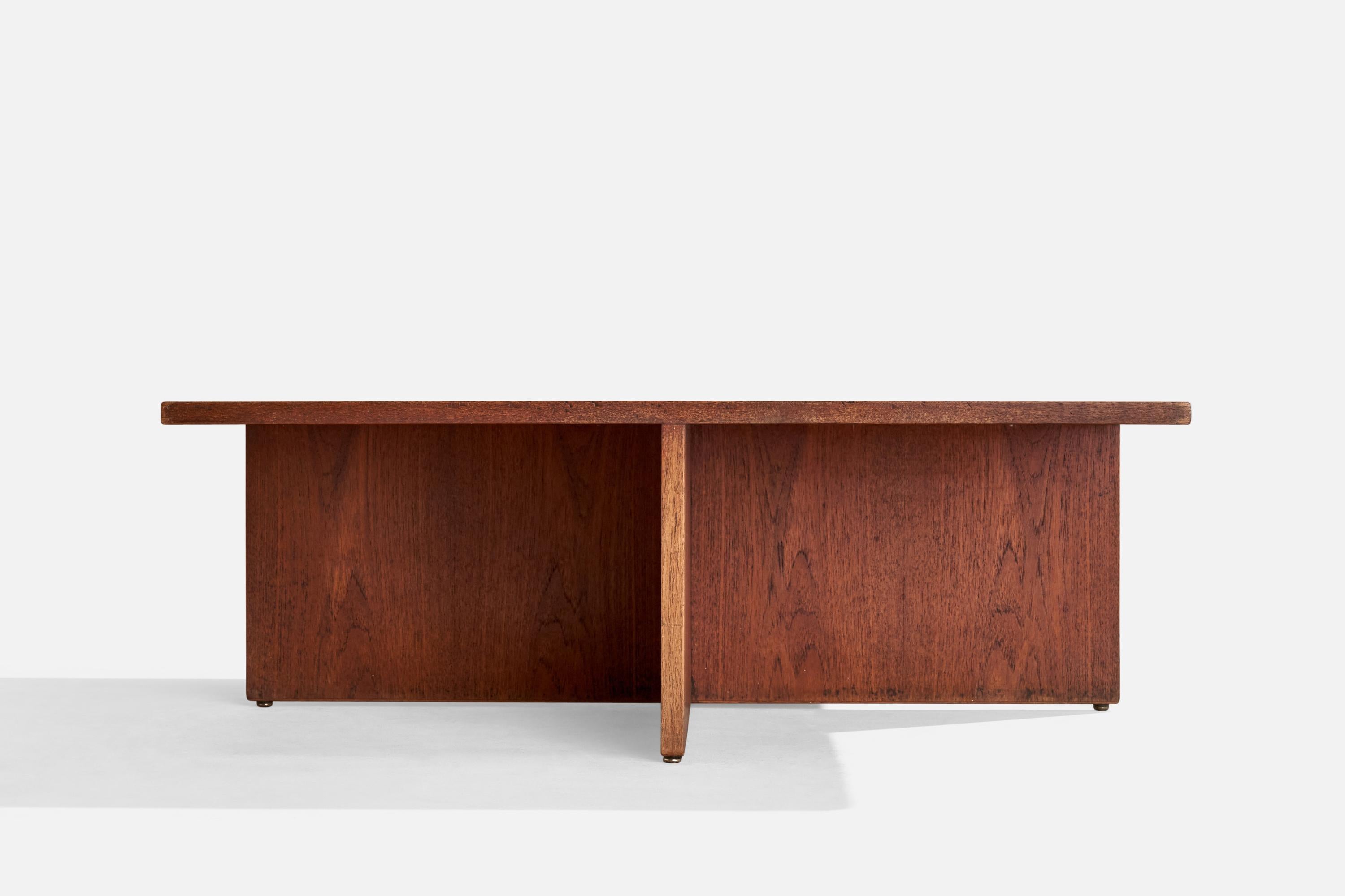 Danois Axel Thygesen, Table basse, teck, ébène, Danemark, 1958 en vente