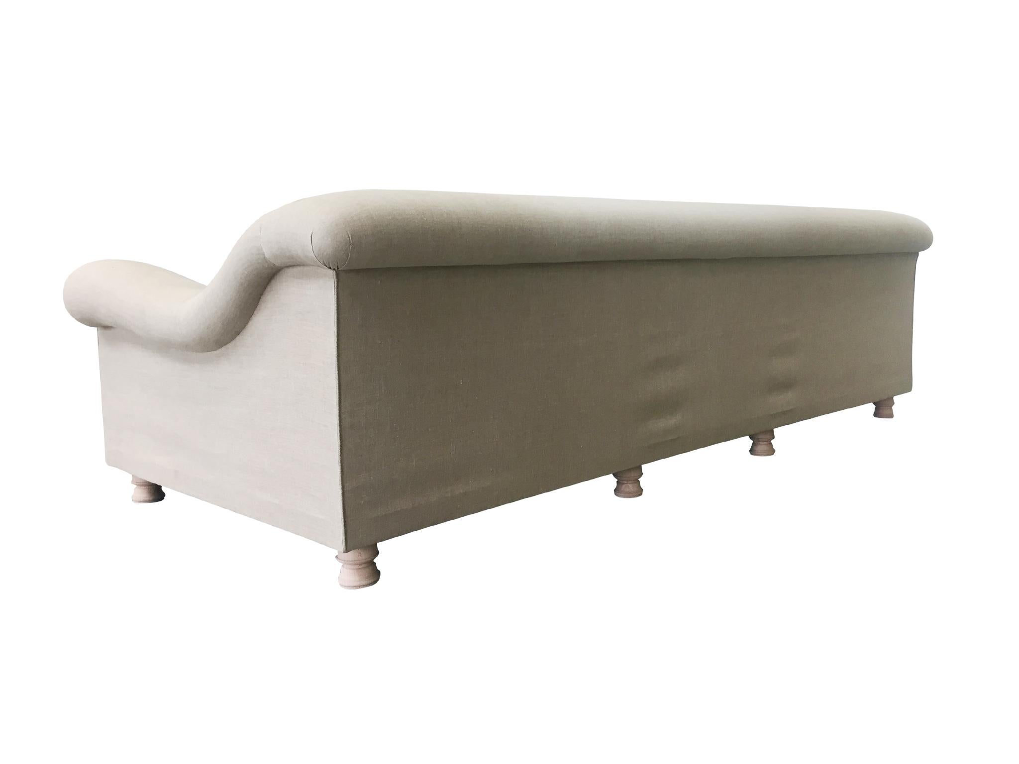 Contemporary Axel Vervoordt Custom Sofa in Belgian Linen