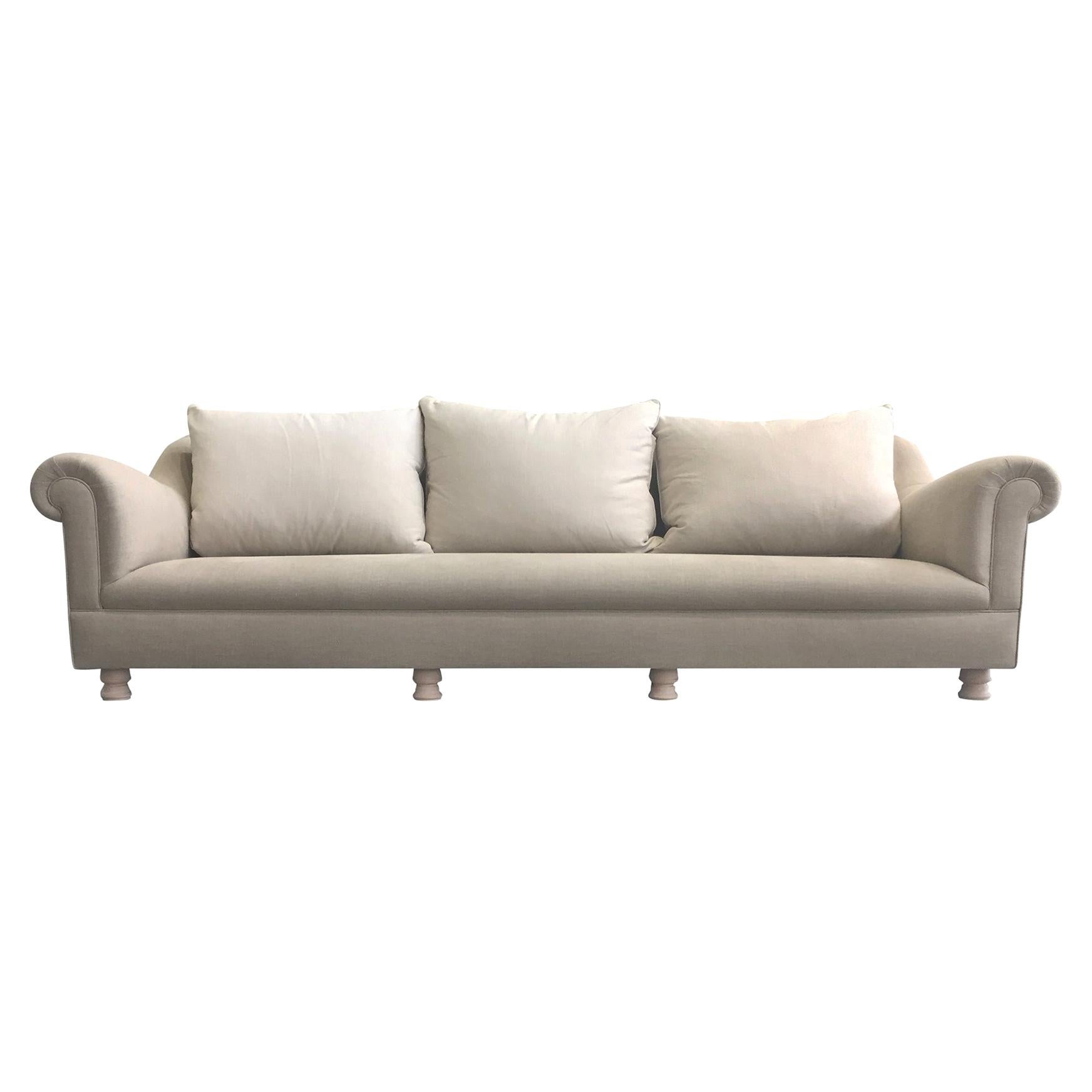 Axel Vervoordt Custom Sofa in Belgian Linen