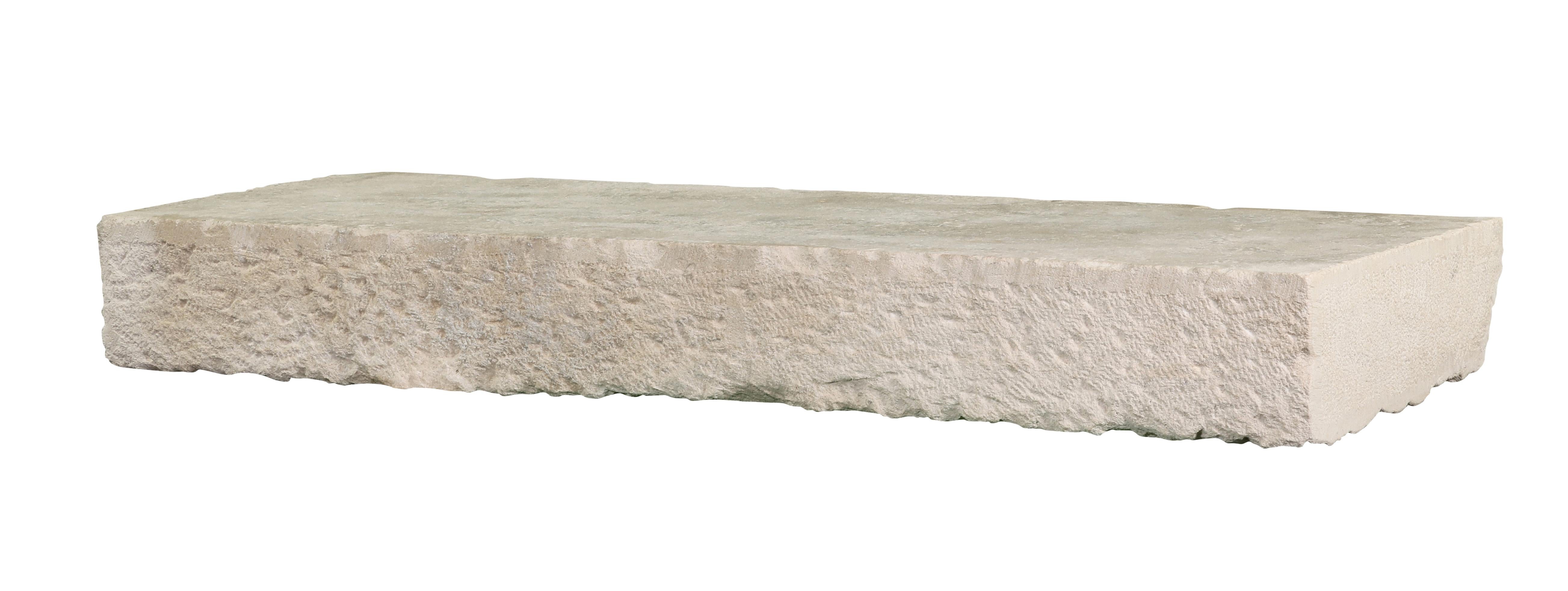 Axel-Vervoordt Style Fireplace Base In Off-White French Limestone For Sale 6