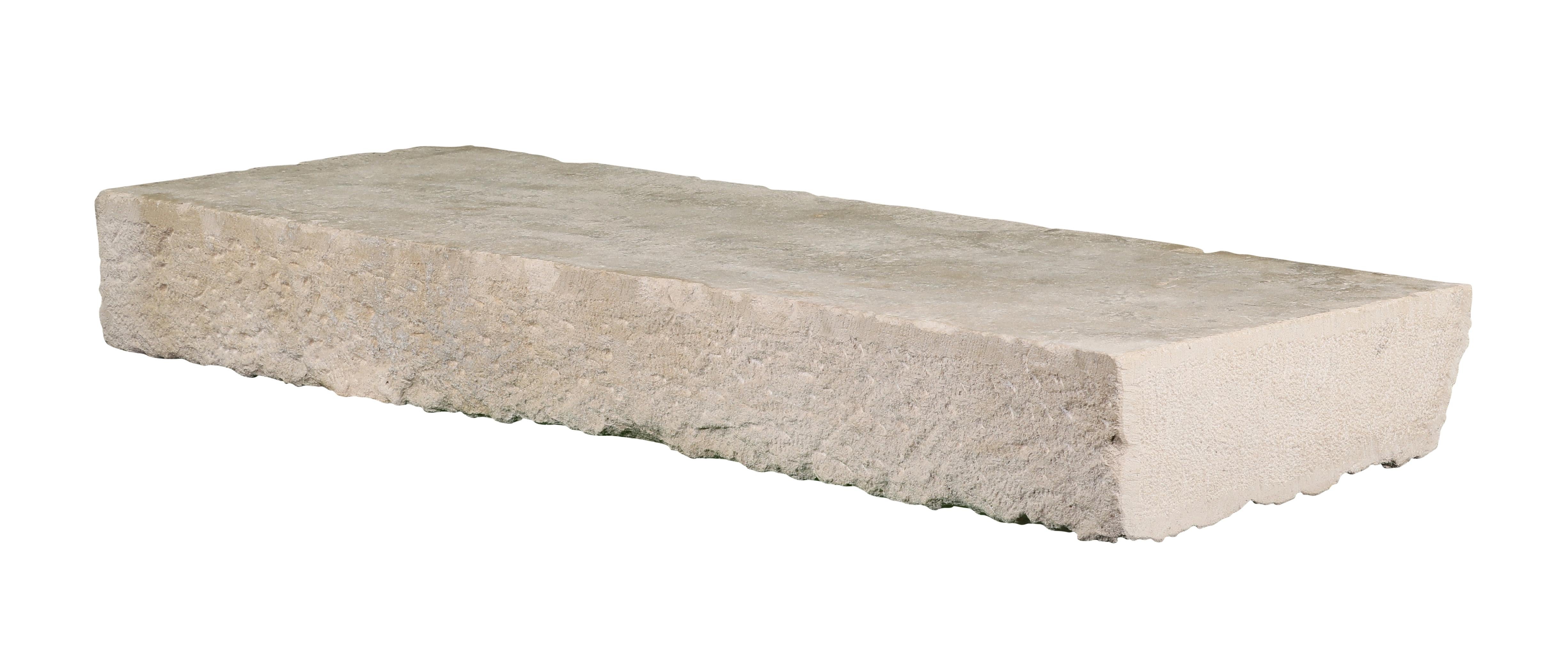 Hand-Carved Axel-Vervoordt Style Fireplace Base In Off-White French Limestone For Sale