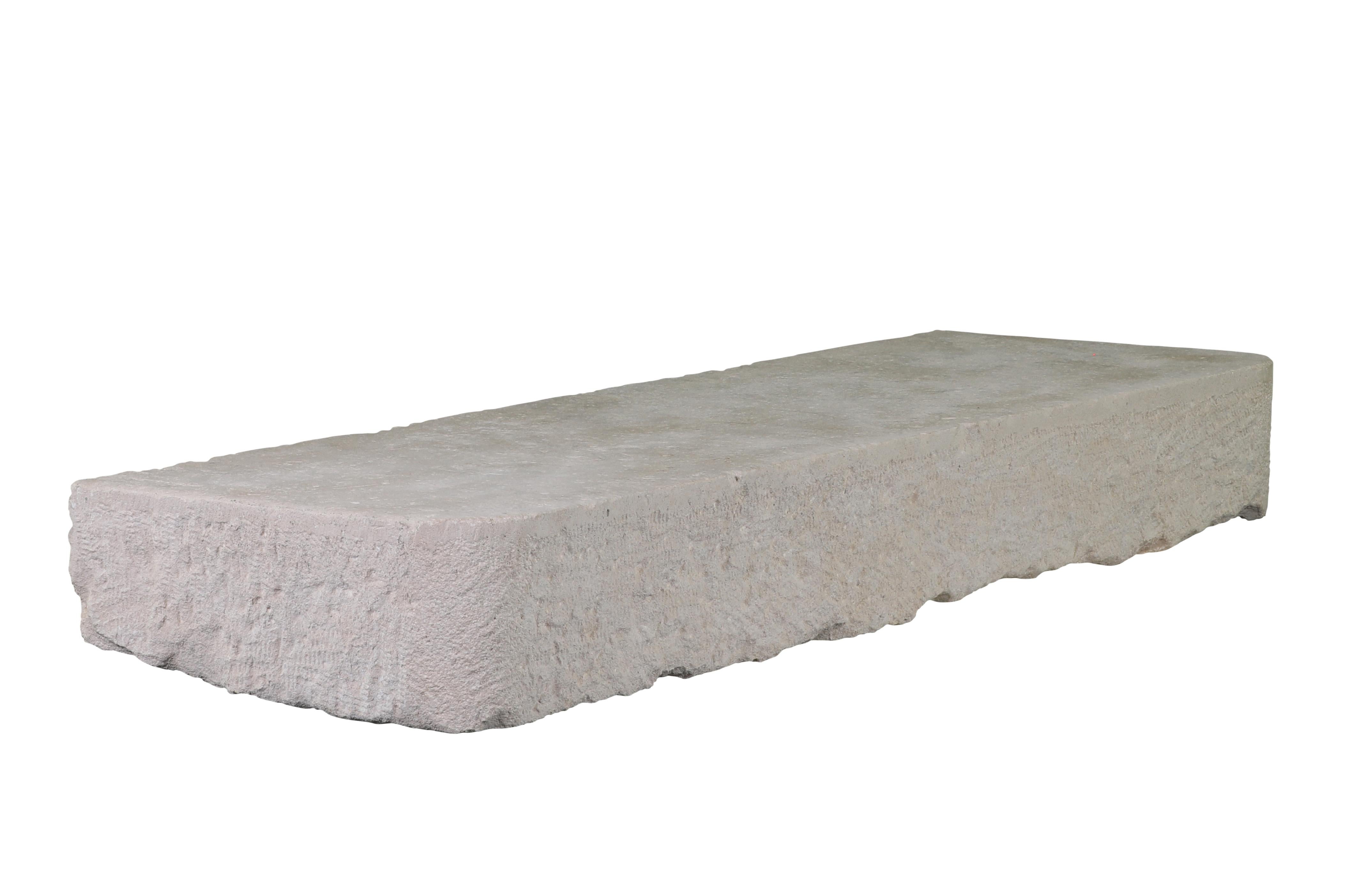 Axel-Vervoordt Style Fireplace Base Stone In Off-White French Limestone 7