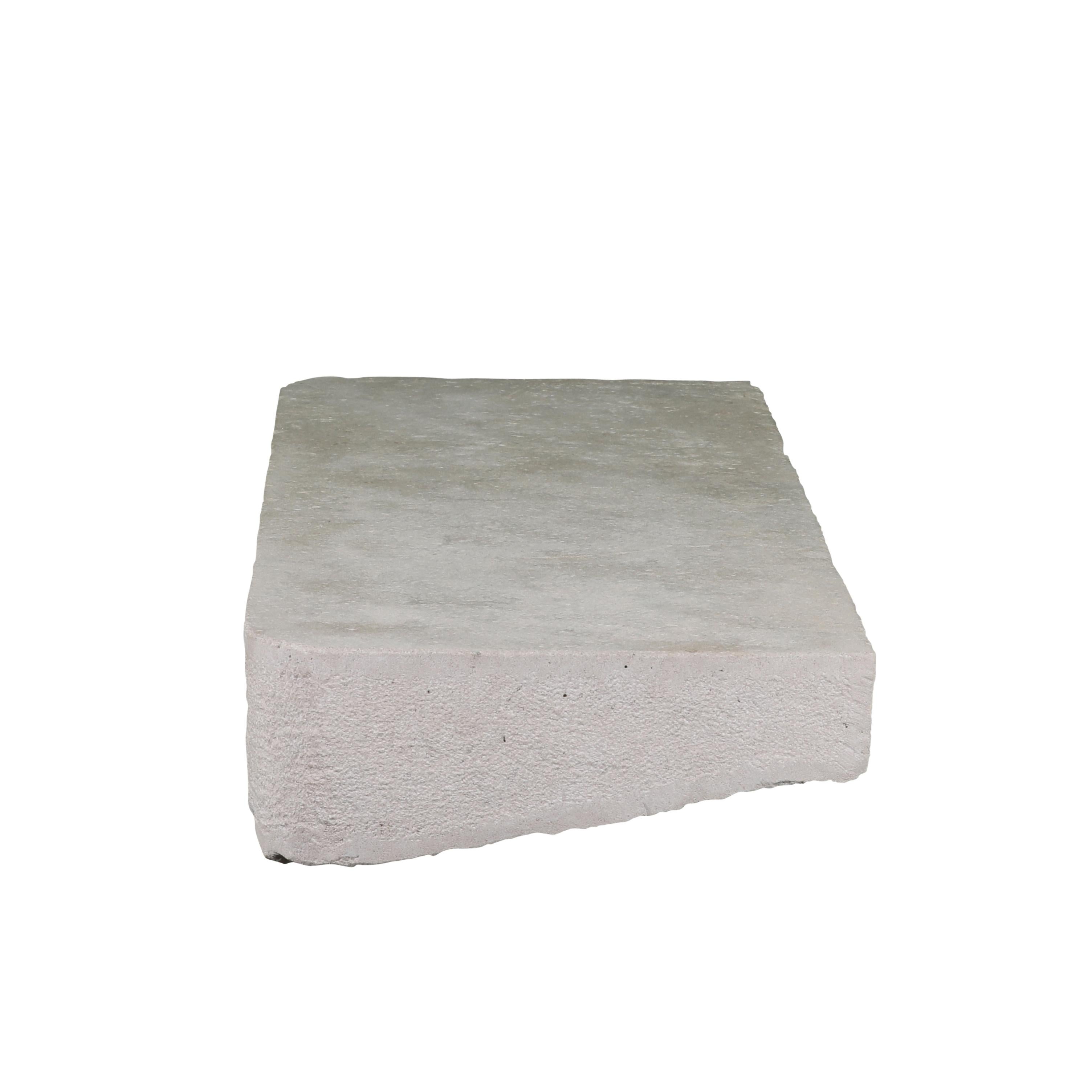 Axel-Vervoordt Style Fireplace Base Stone In Off-White French Limestone 13