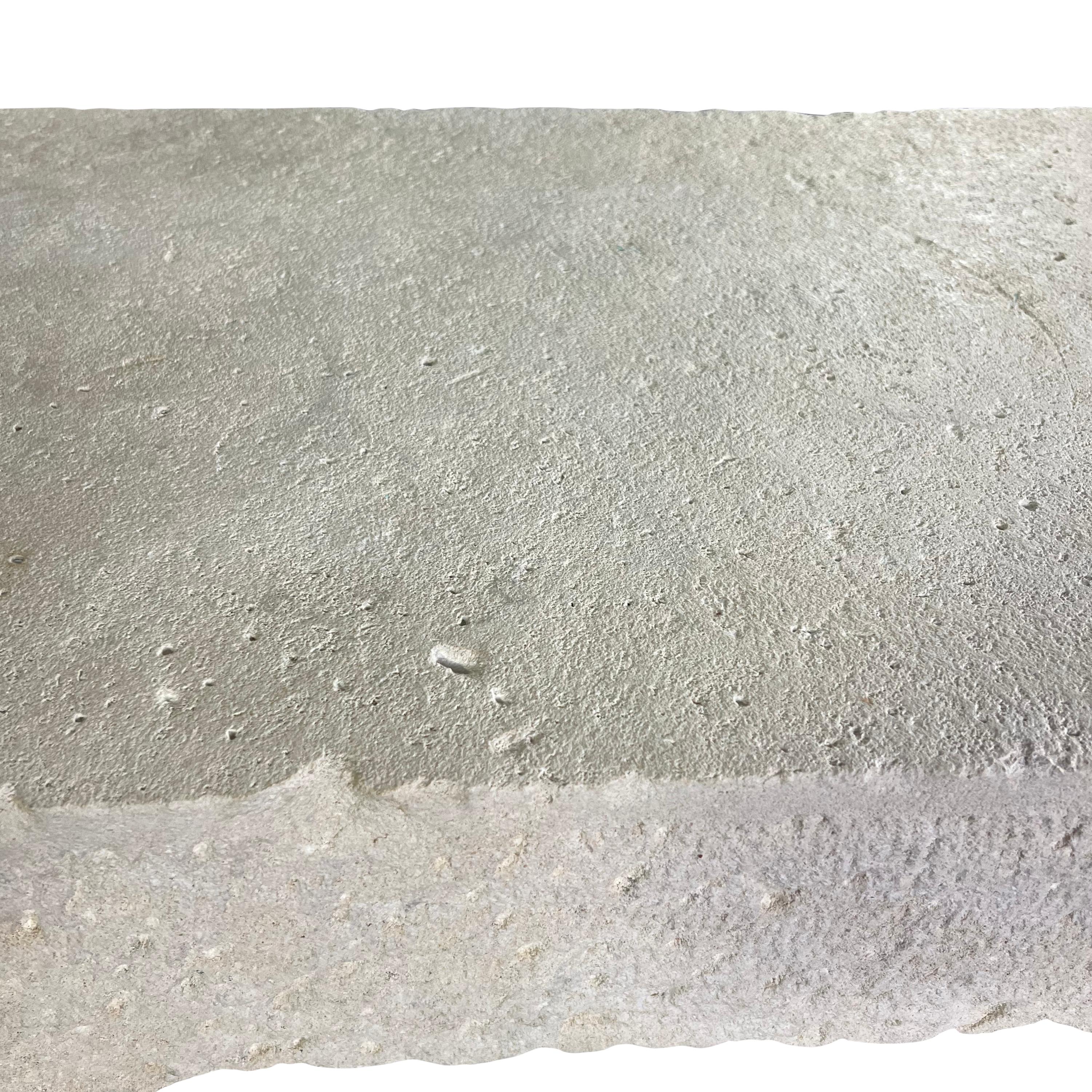 Axel-Vervoordt Style Fireplace Base Stone In Off-White French Limestone 2