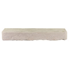 Axel-Vervoordt Style Fireplace Base Stone In Off-White French Limestone