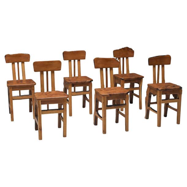 Axel Vervoordt Style Wabi-Sabi Dining Chairs, Atelier Marolles, 1960s ...