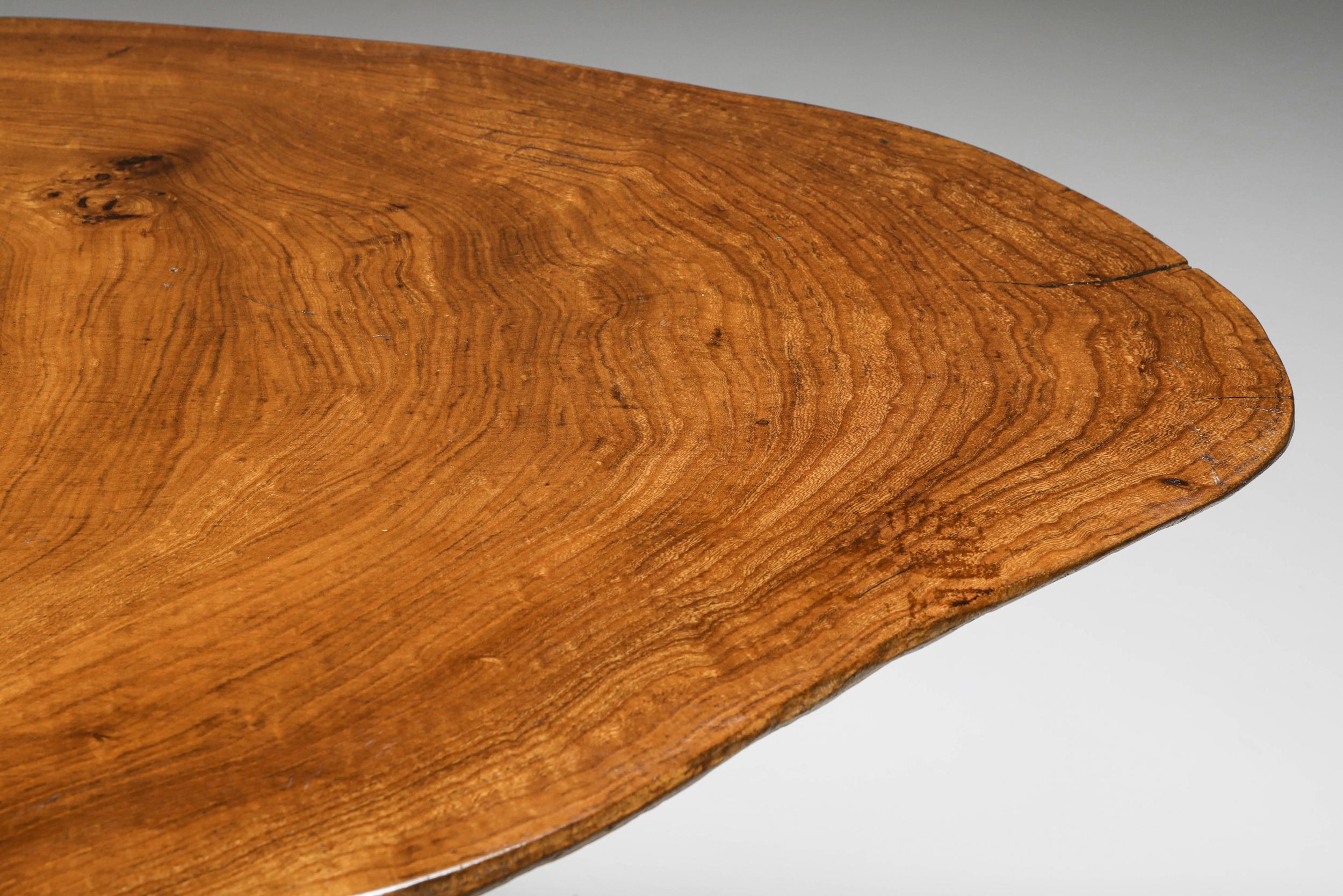 French Axel Vervoordt Style Wabi-Sabi Dining Table, Atelier Marolles, 1960s For Sale