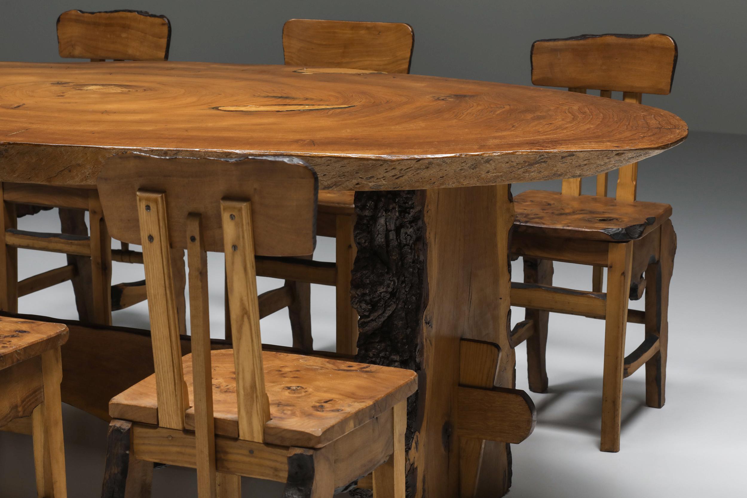 Mid-20th Century Axel Vervoordt Style Wabi-Sabi Dining Table, Atelier Marolles, 1960s For Sale