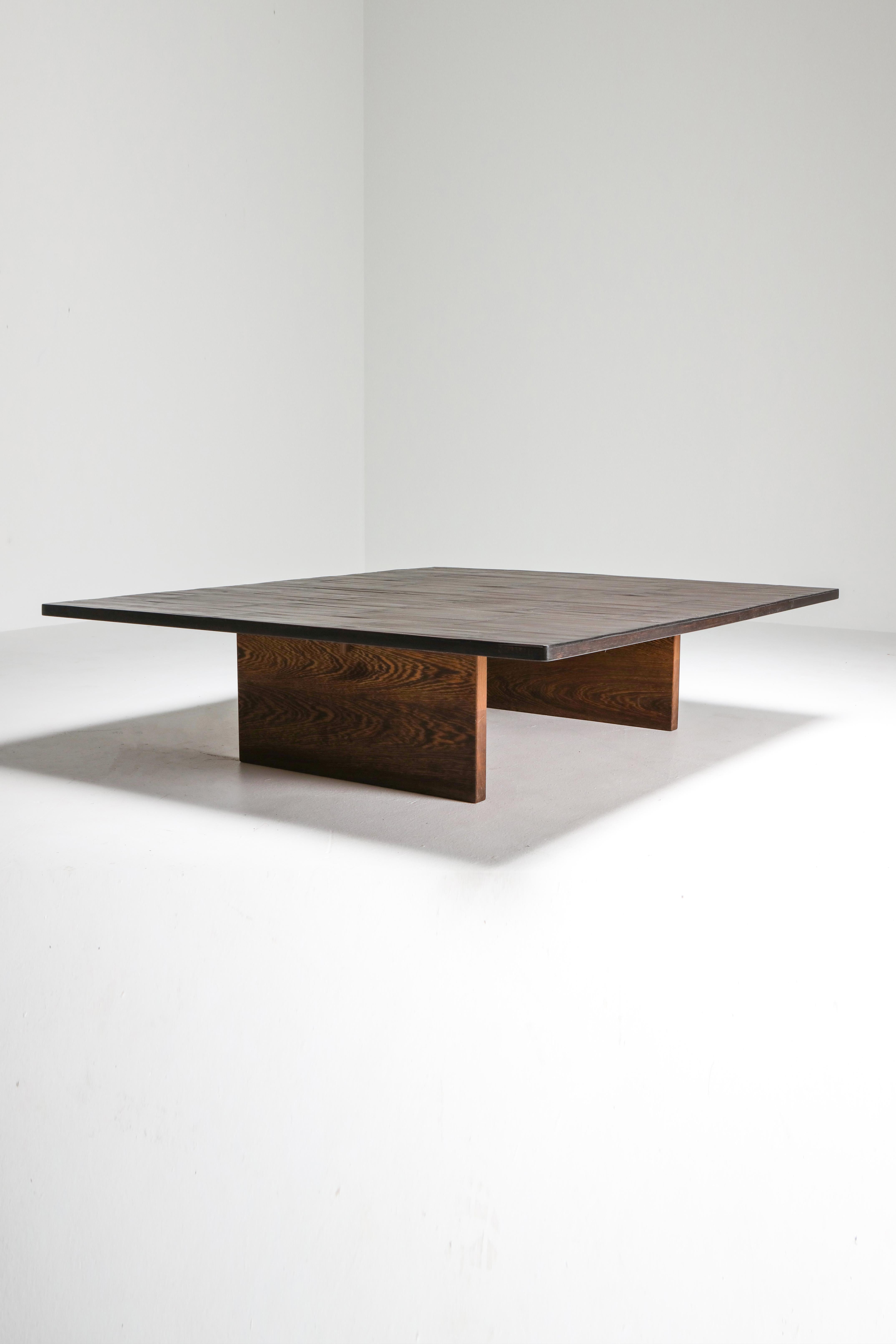 20th Century Axel Vervoordt Wenge and Bamboo Coffee Table, 1980s