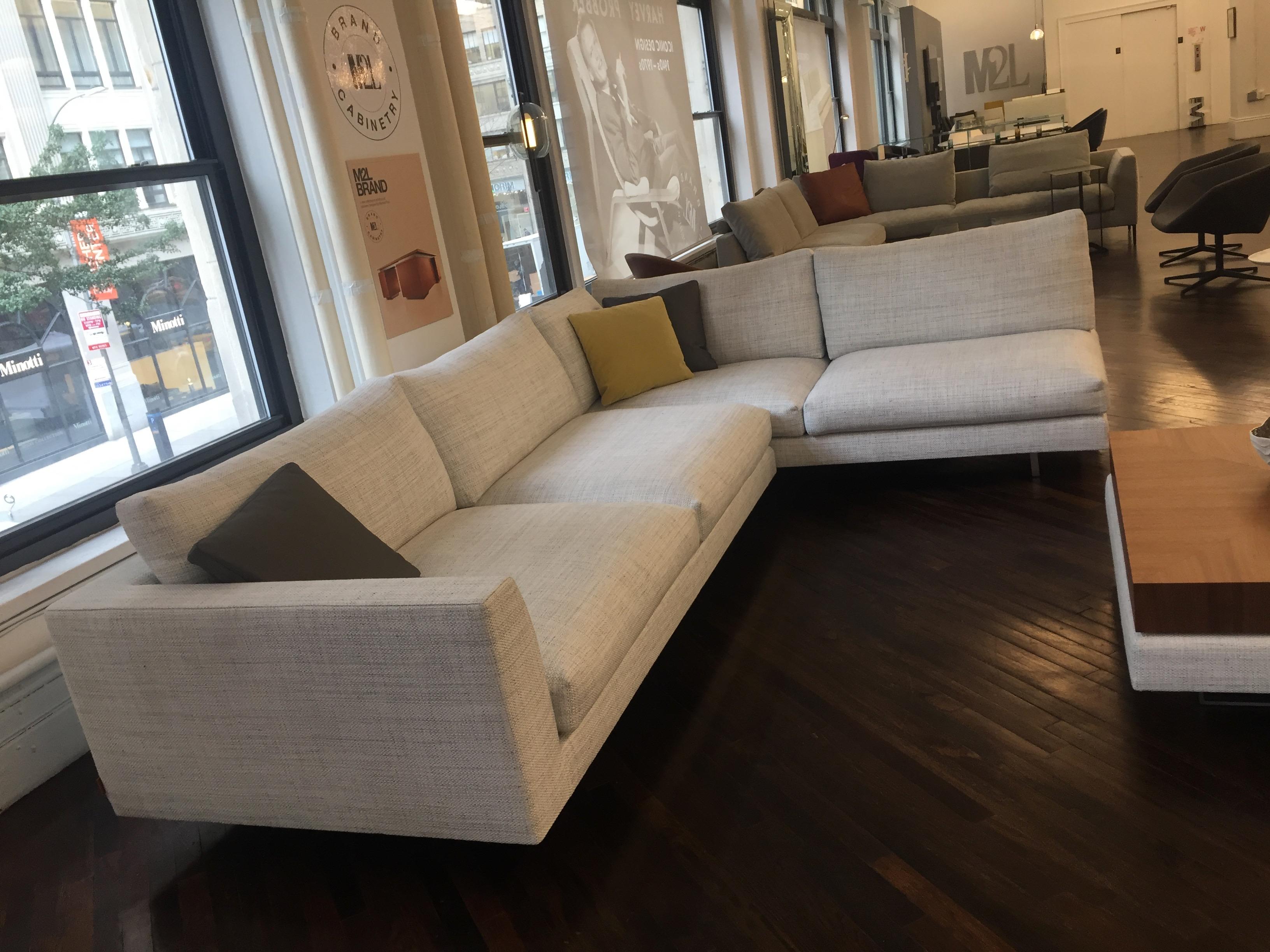 Montis Axel XL Fabric Sectional Sofa with Walnut Table 3