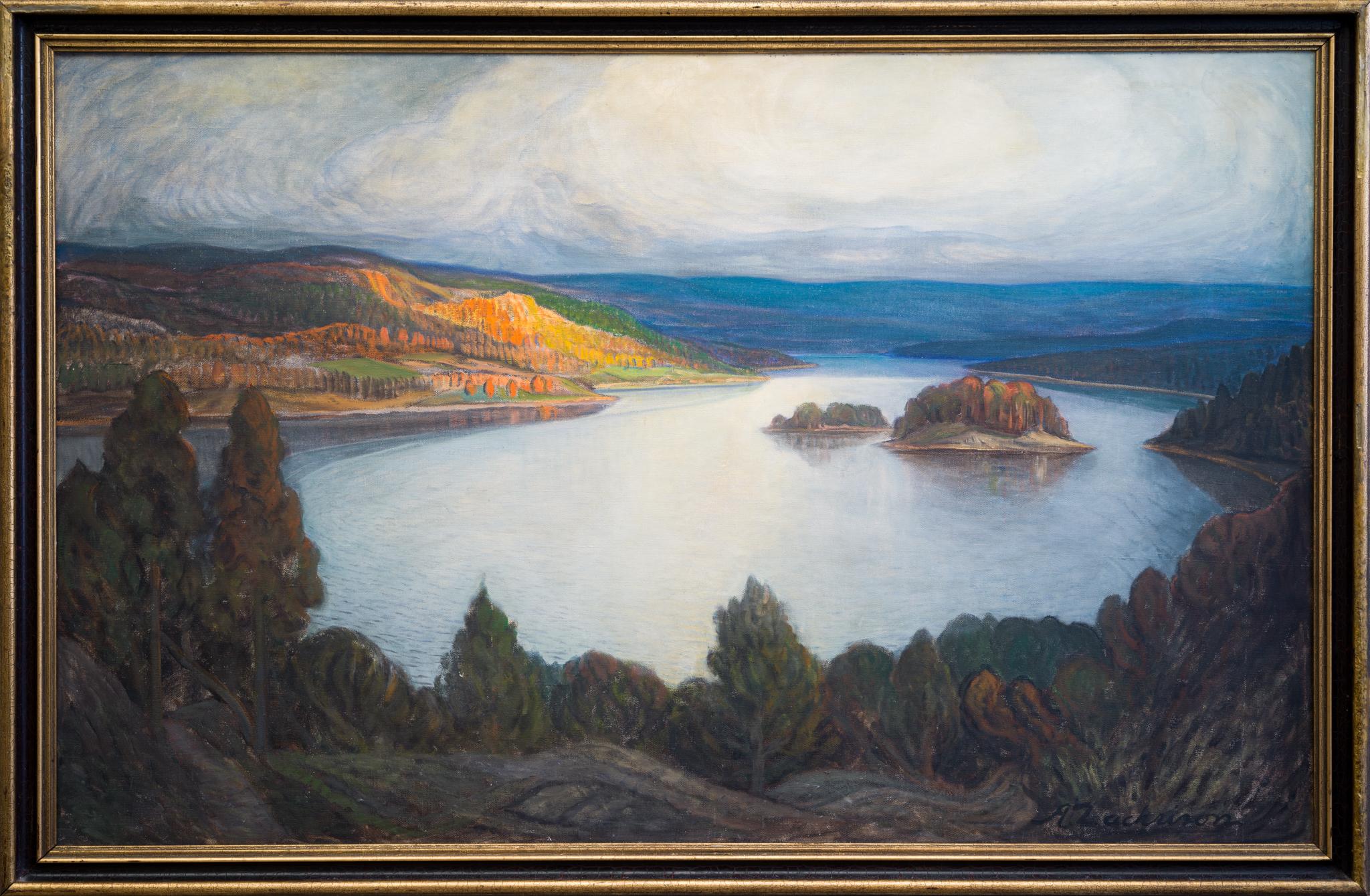 Axel Zachrison was a Swedish painter known for his landscapes from Dalsland. Born in Tydje, Dalsland, Zachrison's artistic journey was shaped by his experiences at sea and his encounters with influential artists such as Otto Hesselbom, a relative on