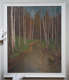 Swedish Spring Forest Landscape with Stream – Axel Zachrison
