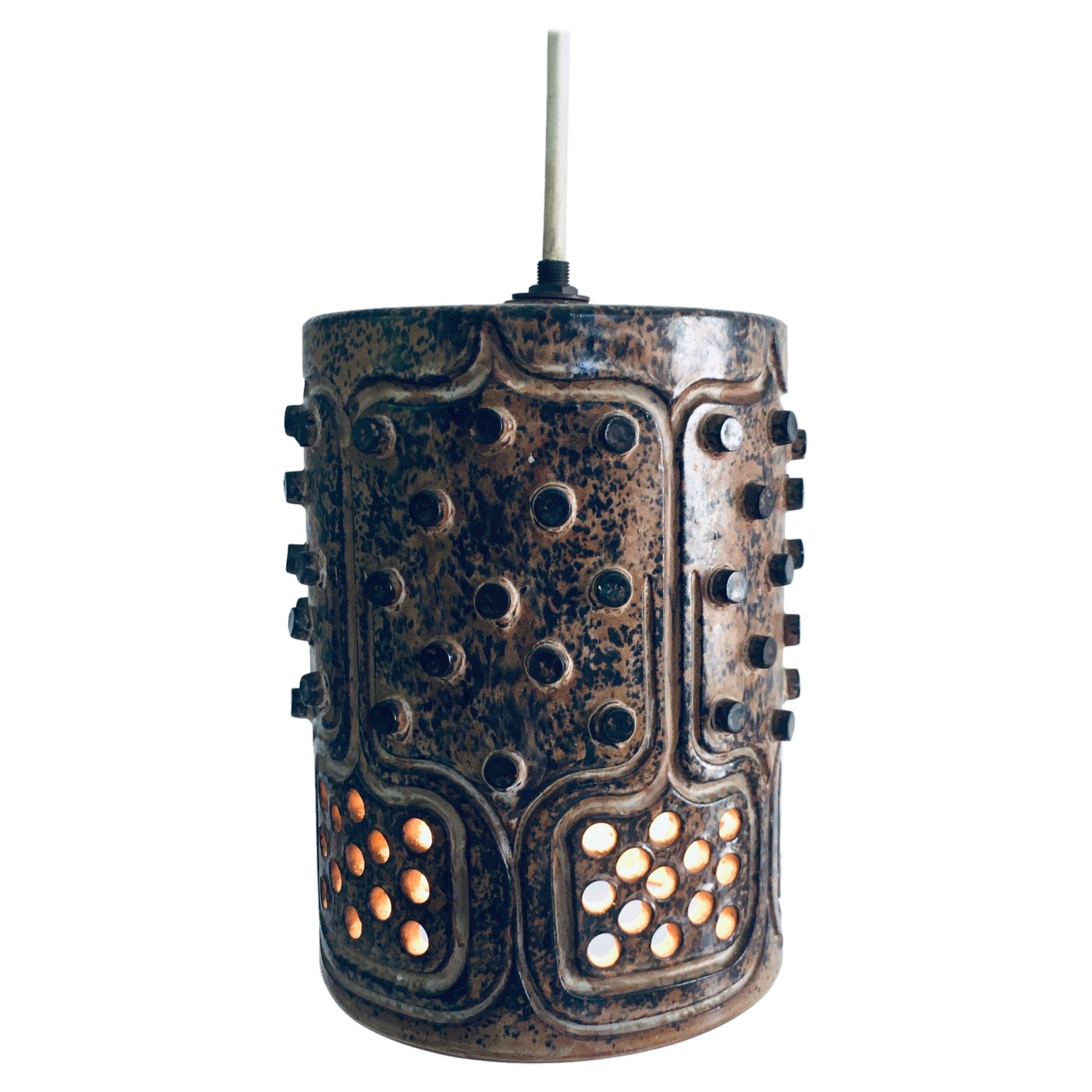 AXELLA Ceramic Pendant Lamp by Helleroe Keramik, Denmark 1960
s