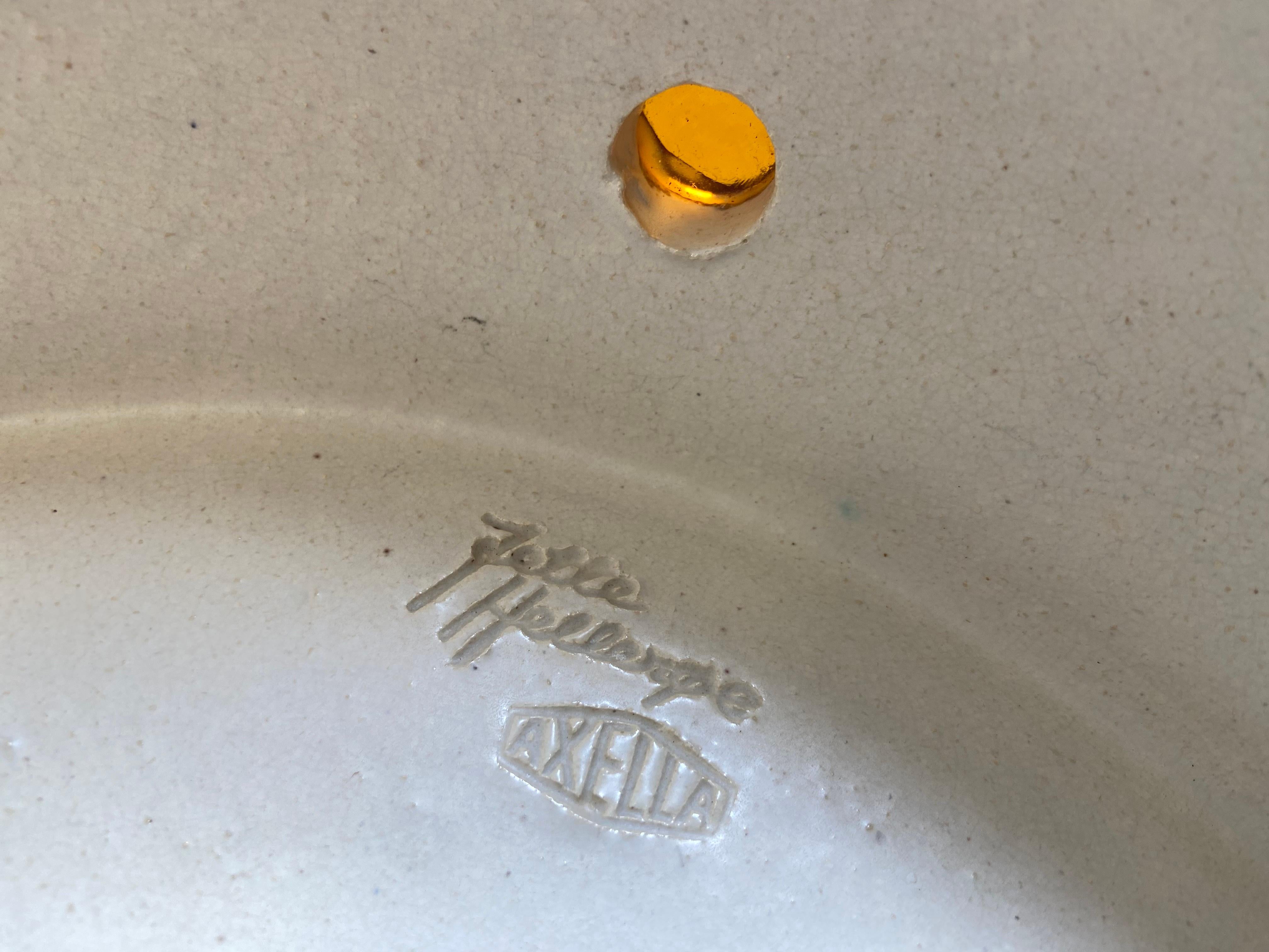 Ceramica Lampada a sospensione in ceramica AXELLA di Jette Hellerøe, Danimarca, anni '70 in vendita