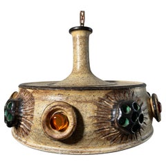AXELLA Ceramic Pendant Lamp by Jette Hellerøe, Denmark 1970s