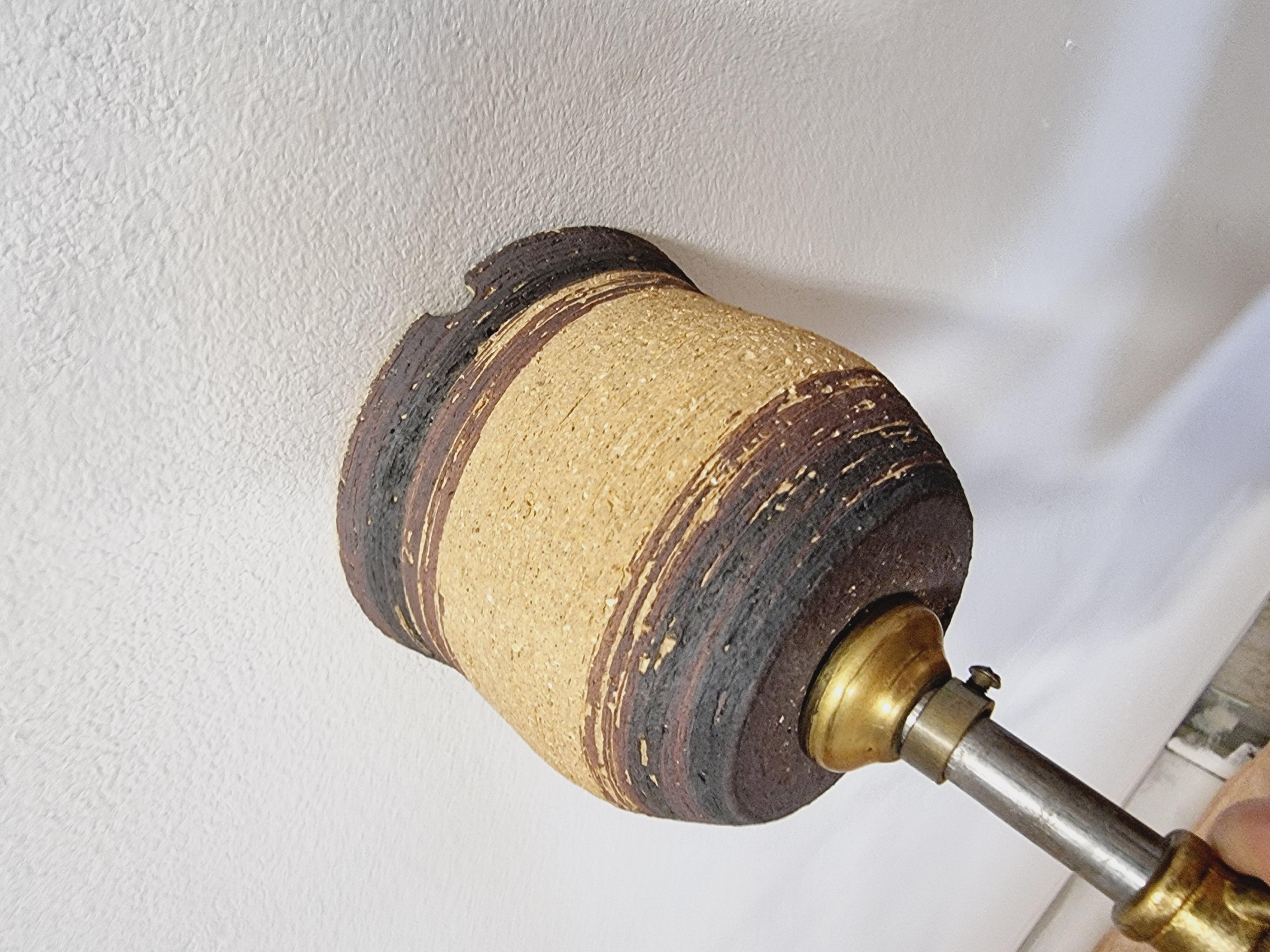Axella Denmark, Large Handmade Ceramic Pendant, Mid-Century Modern In Good Condition In Stockholm, SE