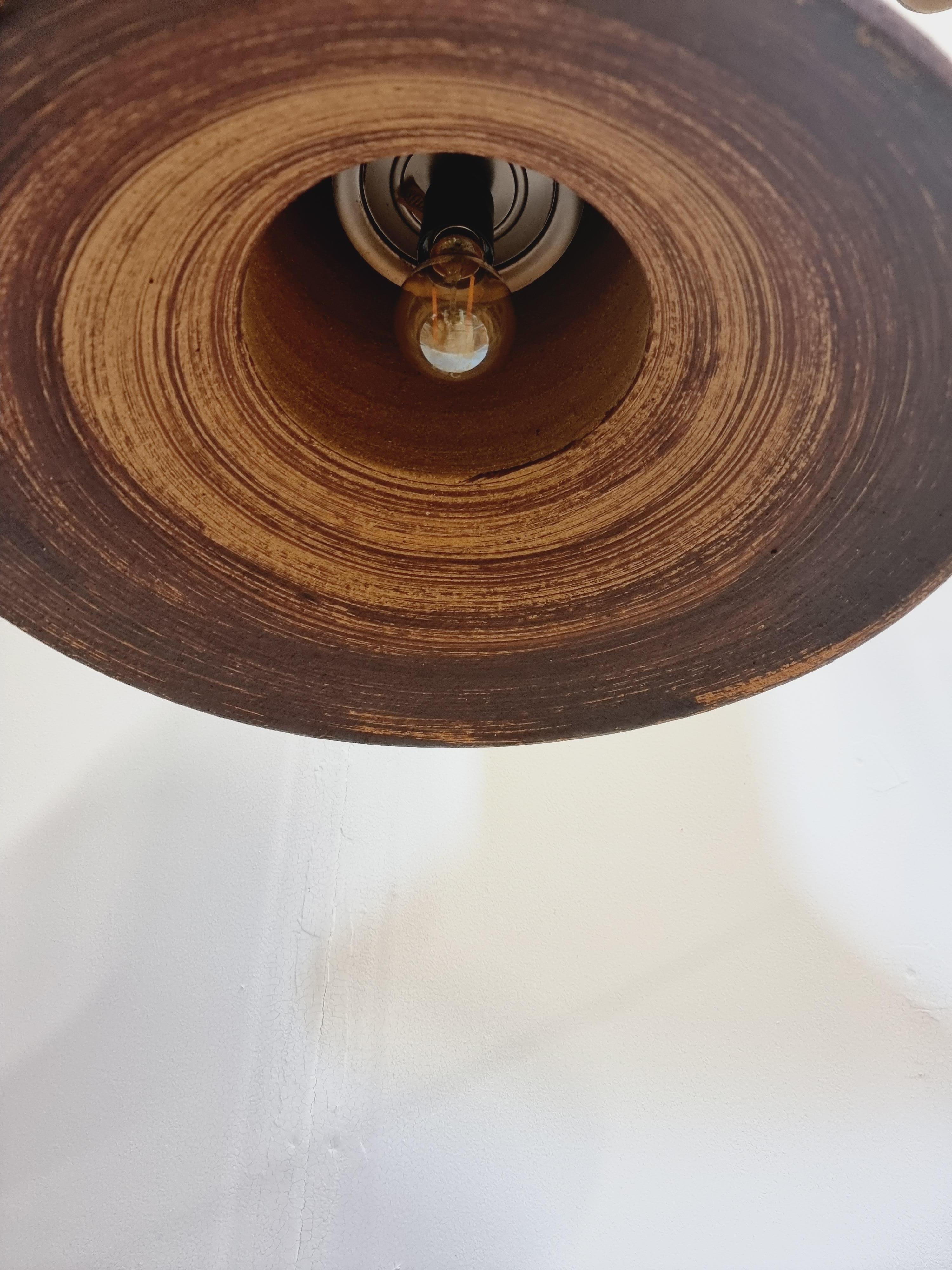 Axella Denmark, Large Handmade Ceramic Pendant, Mid-Century Modern 2