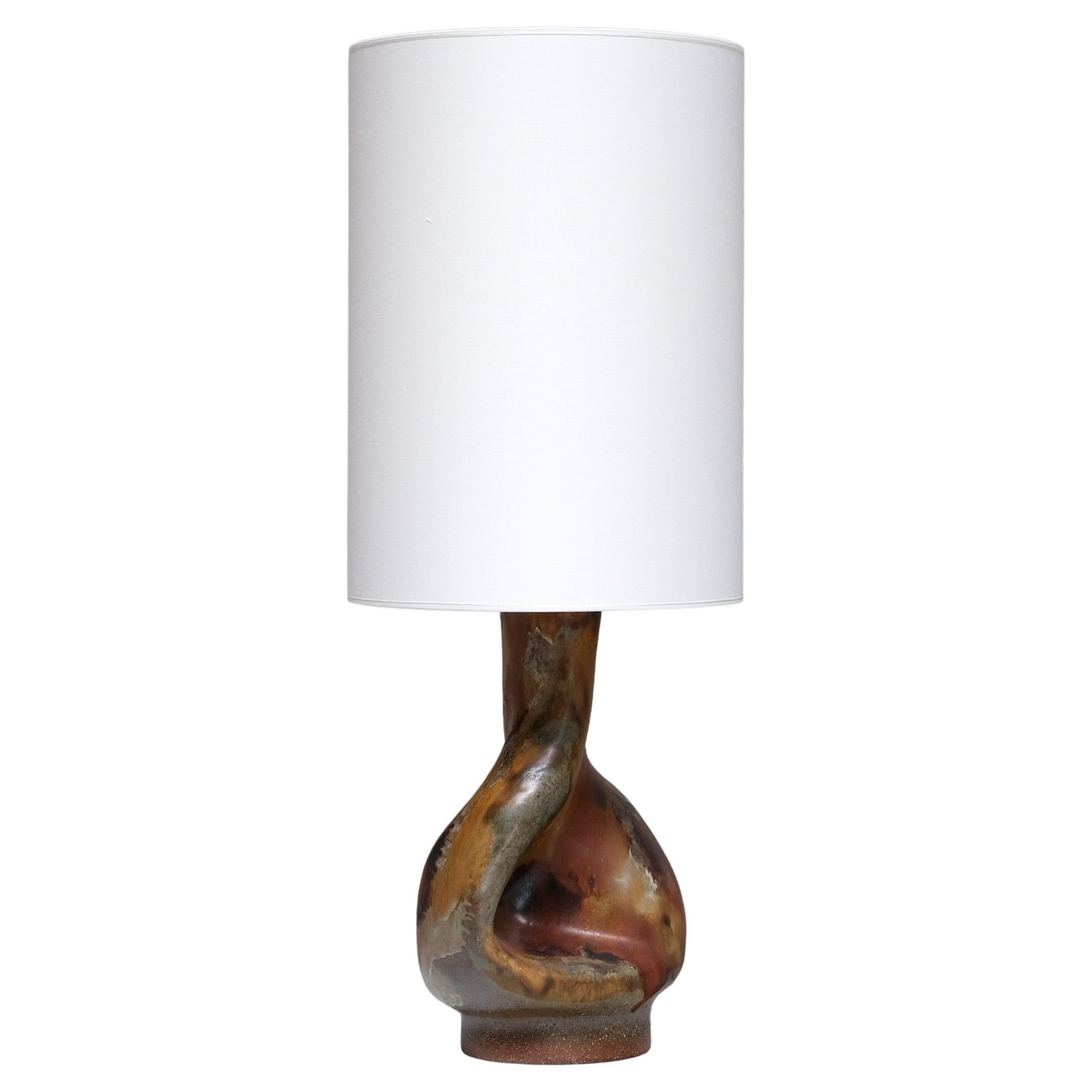 Lampe de table moderne organique Axella en grès émaillé, Danemark, années 1960