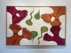 "Finca" Rope and textile on canvas, by Axelle Gosse ("39 x 59 in"), 2024