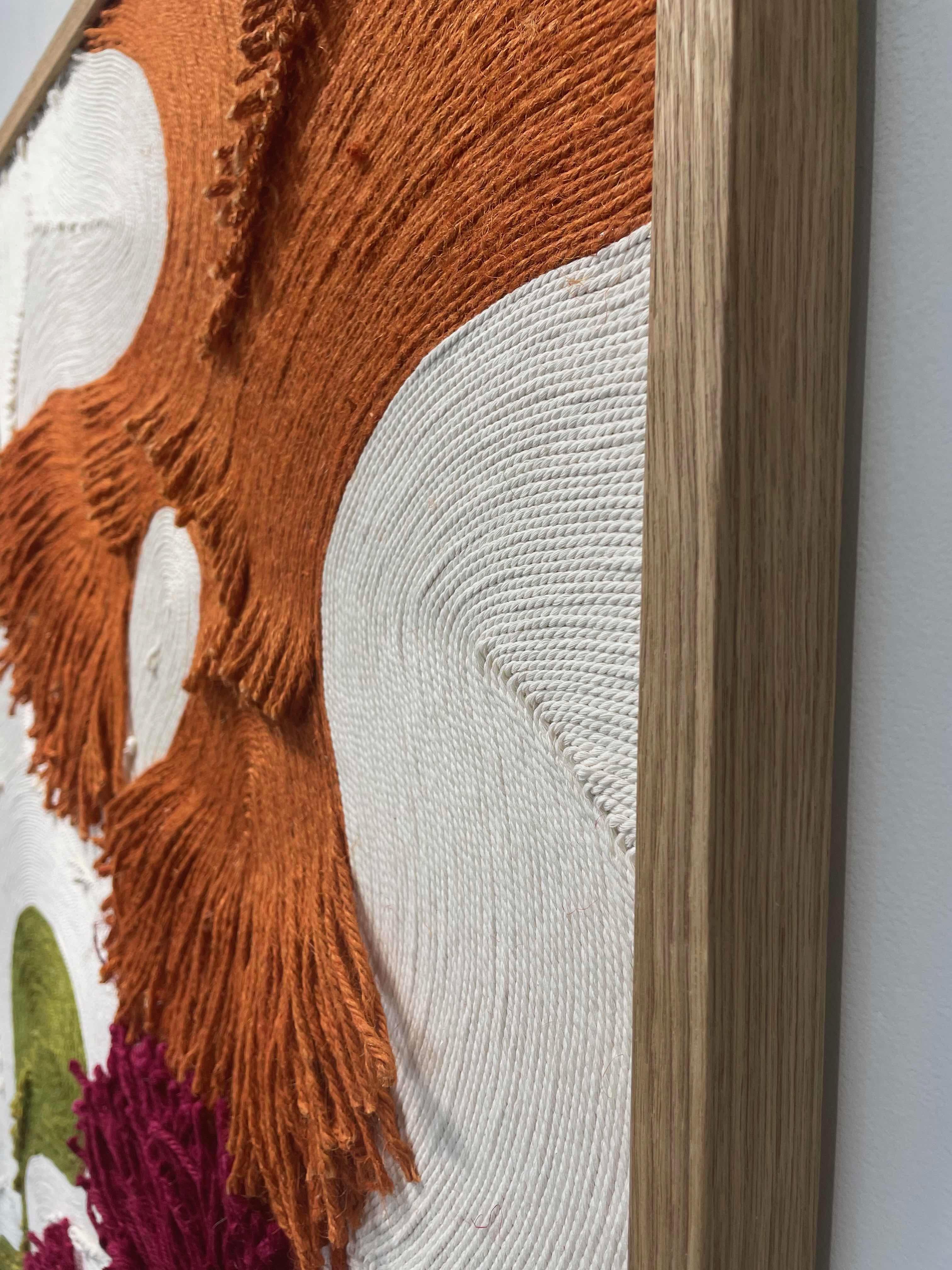 „Finca“ Seil und Textil auf Leinwand, von Axelle Gosse (