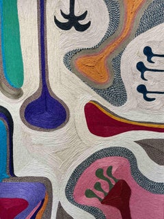 "Goa" Rope work on canvas, by Axelle Gosse ("59 x 75 in"), 2024