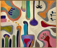 "Goa" Obra de cuerda sobre lienzo, de Axelle Gosse ("59 x 75 pulg."), 2024