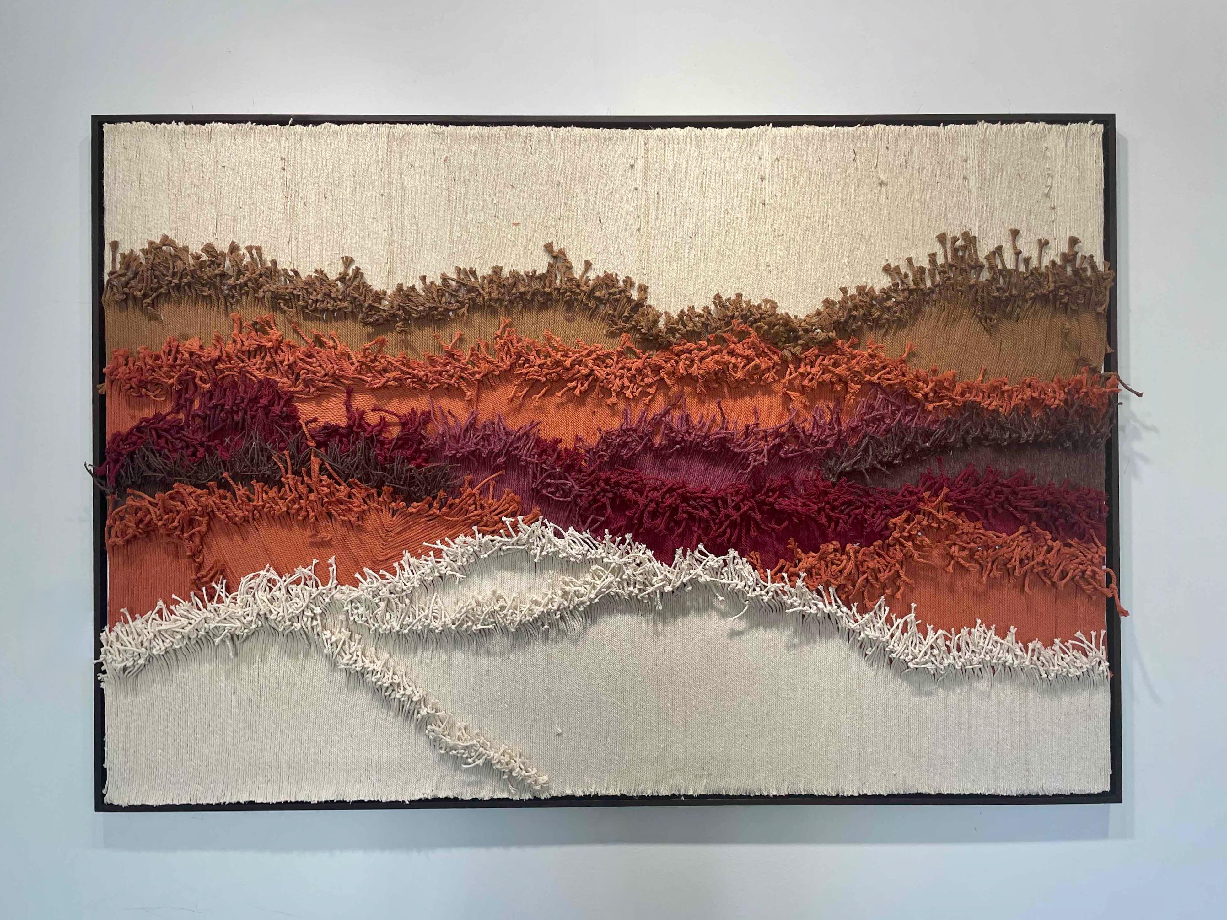 „Machou Pichou“ Seil und Textil auf Leinwand, von Axelle Gosse (