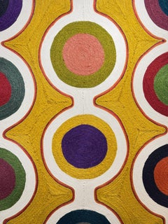 "Mombai" Rope work on canvas, by Axelle Gosse ("39 x 59 in"), 2024