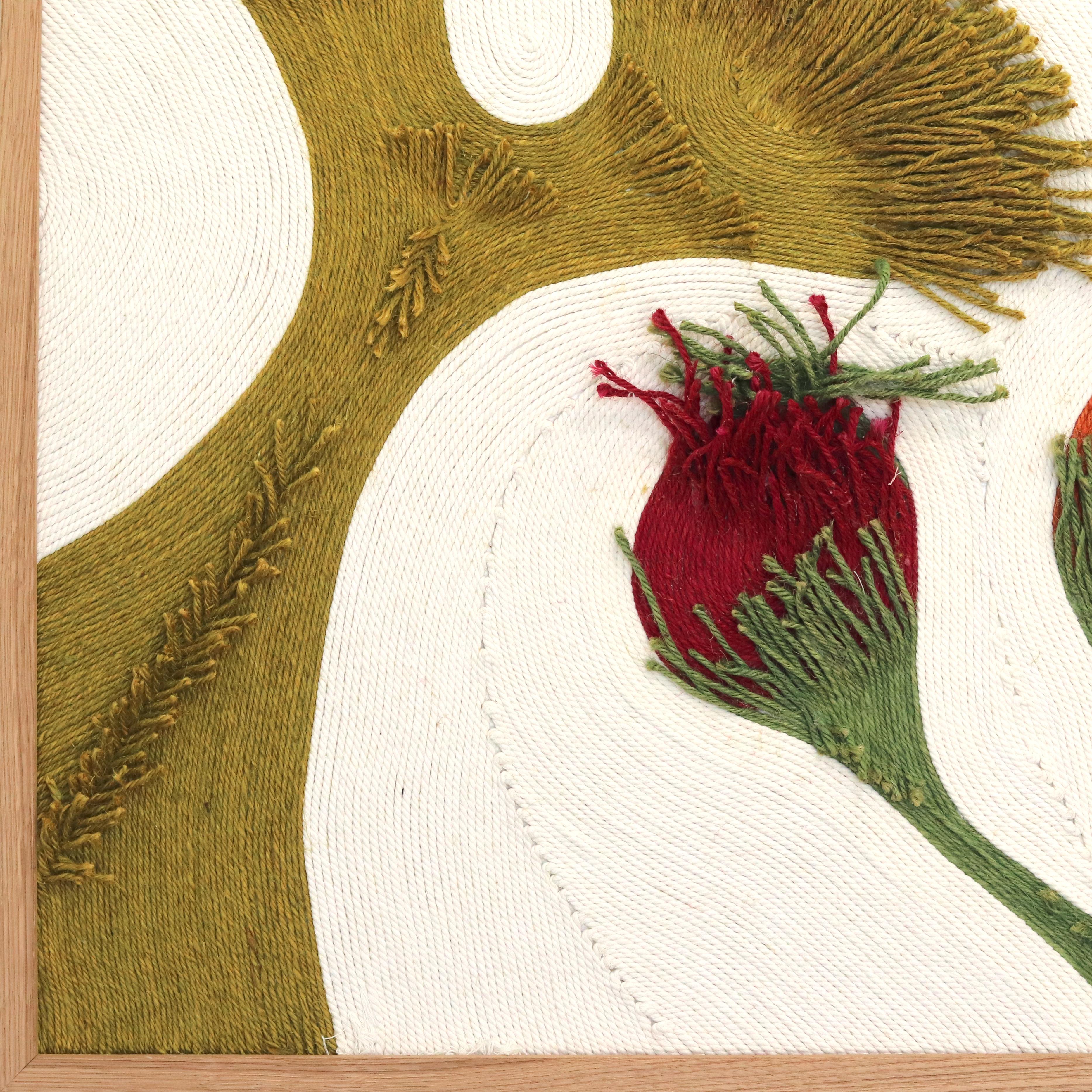 Sodad - Obra de Arte Contemporánea Abstracta Floral Vibrante Grande en venta 3