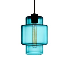Axia Crystal Handblown Modern Glass Pendant Light, Made in the USA