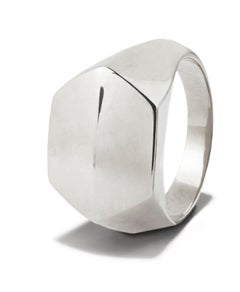 Axial Signet Ring in Silver by Allison Bryan