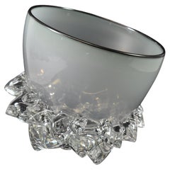 Axiom Glass Opal White Thorn Bowl by Andrew Madvin