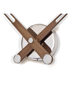 Nomon Axioma 4 N Wall Clock in Chrome & Walnut, Modern Design